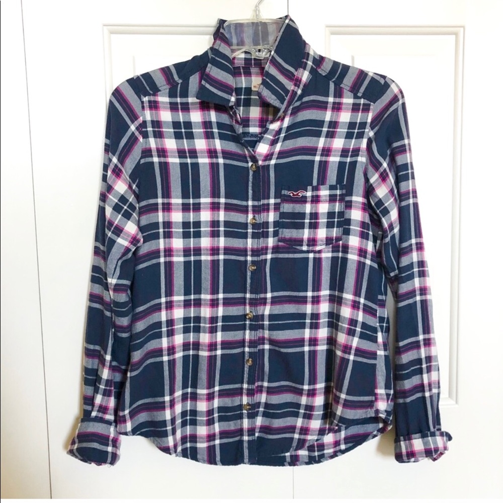 Hollister Plaid Flannel Shirt Small